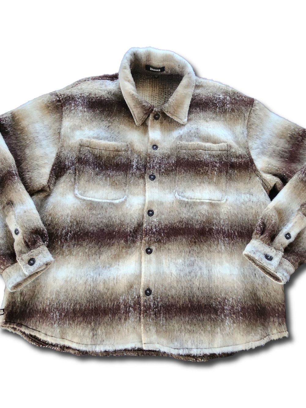 ANANKE Ares Brushed Mohair Flannel Shacket / Overshirt Size XL
